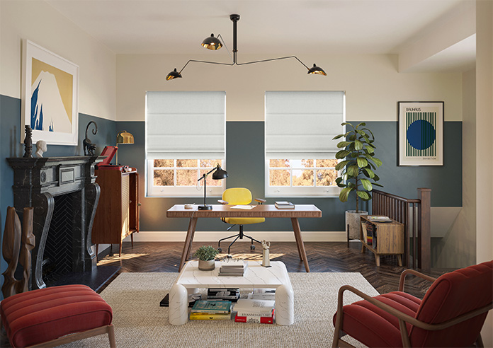 Melrose (Blackout), Soft White - Twist&Fit Roman Blind - Image 8